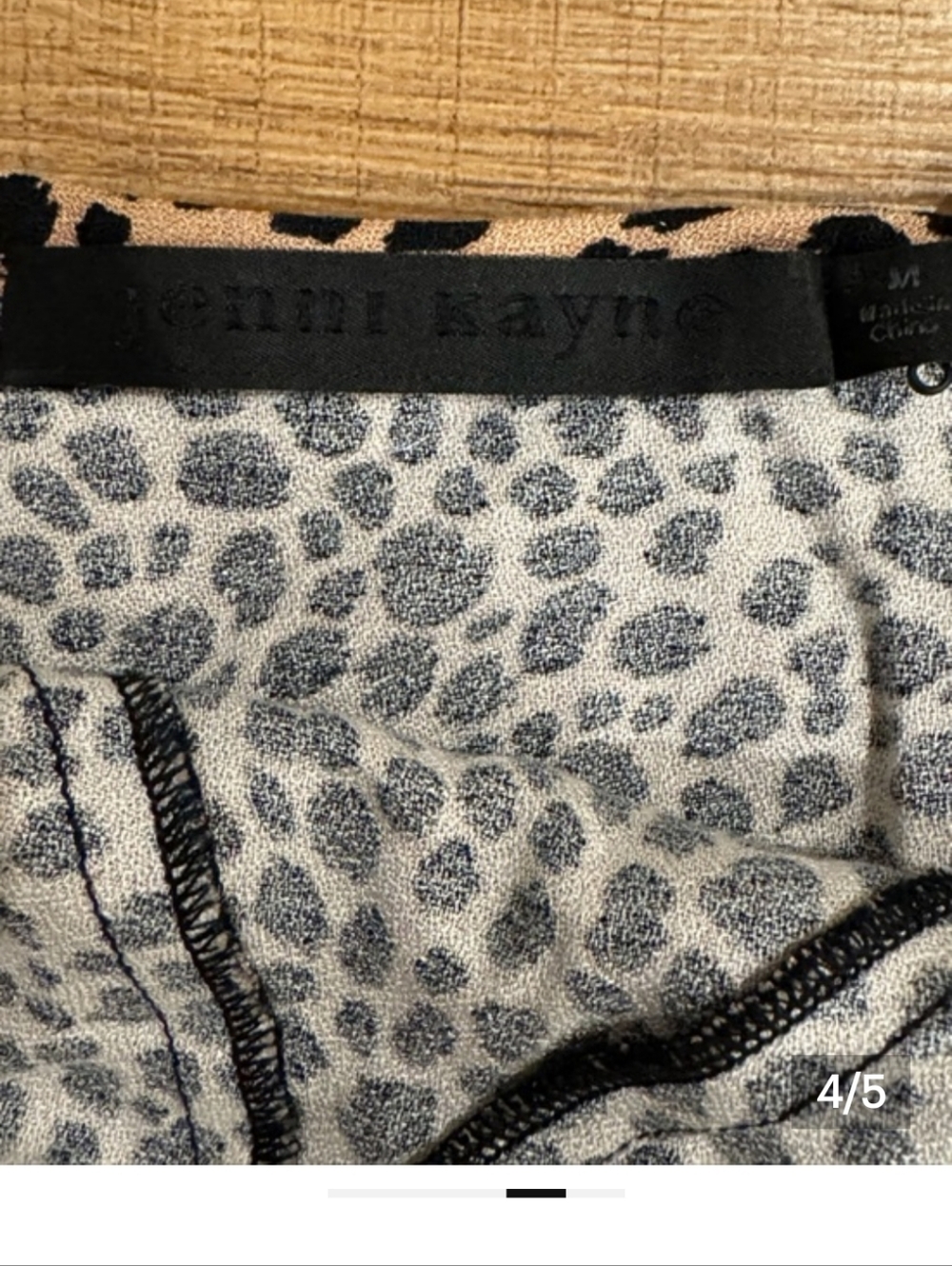 Leopard Print Slip Midi Dress - Neutral Tan & Black - Picture 2 of 2